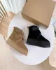 Botas Mini Neumel Plataforma Bota Designer Mulher Inverno Tornozelo Austrália Neve Espessa Fundo Real Couro Quente Fofo Pele Cowskin Hook Loop Fashion Shoes