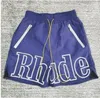 Black Rhude Mesh Shorts Men Women 1 1 Quality Pill Zip Pockets Slightly Oversize Premium Nylon Flight Breeches 8rgm HJ01