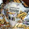 Camisas casuais masculinas 2023 de alta qualidade WACKO MARIA Tiger Painted Hawaiian Casais manga curta