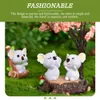 Dekorativa föremål Figurer Koala Ornament Garden Harts Sculptures Cute Decor Desktop Micro Landscape Statyer Table Decorations Dekorationer Yard 230531