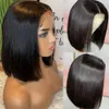 13x6 Straight Bob Peruca Brasileira Lace Front Perucas de Cabelo Humano 4x4 Bob Lace Closure Peruca Cabelo Humano Transparente Para Mulheres