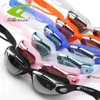 Goggles Volwassen zwembril verstelbaar siliconen met oordoppen waterdicht anti-condens en UV-bestendig damesbril P230601