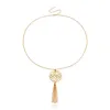 INS évidé glands de lotus long collier chandail chaîne femmes simples nouveaux accessoires d'automne et d'hiver pendentif collier pour femme en gros