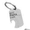 Porte-clés Fête des Pères Chaînes Meilleurs Cadeaux Pour Papa Papa Mari Sac Support De Voiture Bijoux En Acier Inoxydable Ouvre-Bouteille Outils Porte-clés Dr Dhfet