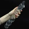 3 Rozmiar Pyrex Glass Crystal Fake Penis Anal Butt Wtyczka podwójna głowa dildo żeńska kobieta dorosła masturbacja seks zabawka kobiety mężczyźni gej 18 l230518