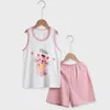 Pajamas Children Cotton Sleepwear Pyjamas Kids Summer Sleeveless TopsShorts 2pieces Girls Toddler Clothing Sets 230601