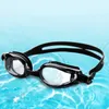 Goggles Men's women's children's swimming goggles transparent lenses waterproof and anti fog prescription silicone diving glasses P230601