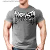 T-shirt da uomo New Men Compression T-shirt Jogger Sporting Skinny Tee Shirt Palestre maschili Fitness Bodybuilding Allenamento Top nero Abbigliamento T230601