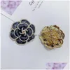 Pins Broschen Pins Kamelie Perle Für Frauen Elegante Blume Cor Mode Winter Schmuck Pullover Mantel Luxuriöse Accessoires Brosche Dro Dhgsk