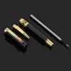 Ballpoint Pens High quality hollow carving roller ball pen METal gold black stationery school provides writing cylindrical pens 230529