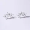 Stud Earrings Cubic Zirconia Flower Crawler Climber Earring CZ Ear Climbers For Women