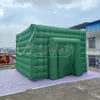 Double Layered Giant Green Inflatable Cube Tent For Wedding Party Large Marquee Inflatable Nightclub Tent