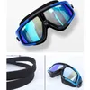 Professionelle Schwimmbrille mit großem Rahmen, Myopie-beschichtete Gläser, Anti-Beschlag-Diodentauchen, UV-beständige Herrenbrille P230601