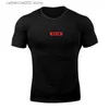 T-shirts pour hommes 2019 Marque Hommes T-shirt musculation fitness mens tops coton loisirs gymnases singlets coton à manches courtes serré mode T-shirt T230601