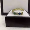 80% di sconto gioielli di design bracciale collana anello Accessori aperto CHIUSURA BRACCIALE b041 intarsiato con bracciale in ottone con grandi diamanti colorati