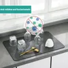 Tapijten Keuken Waterabsorberende Pad Diatomeeënaarde Drogen Gerechten Afvoer Mat Voor Sink Aanrecht Protector Placemat Badkamer 230531