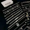 80% off designer jewelry bracelet necklace ring High version of original buckle elf Skull Bracelet for men women in Sterling