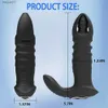 Vibromasseur anal à poussée automatique Masseur de prostate masculin Vibration télescopique Masturbation Anal Plug Télécommande sans fil L230518