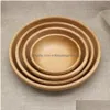 Dishes Plates Sushi Platter Dish El Service Plate Wooden Square Dessert Cake Bread Tray Home Tea Cup Pad Holder Wood Fruit Drop De Dhvfe