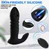 Vibromasseur anal à poussée automatique Masseur de prostate masculin Vibration télescopique Masturbation Anal Plug Télécommande sans fil L230518