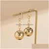 Stud Hollow Circle Chain Ball Earrings Women Retro Copper Tassel Dangle Ear Jewelry Accessories European Business Party Suit Wearing Dh12G