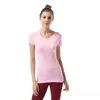Yoga Sport Tshirt Femme Col Rond À Manches Courtes Fitness Training Tops Lady Elastic Yogas Tee Running Athletic Swift Speed Tee Girl Swiftly Vest