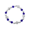 Summer Red Blue Colorful Handmade pärlstav armband Hip Hop Pearl Splice Cross Jewelry In Fashionable Charm Accessories