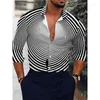 Camisas casuais masculinas social vintage para homens camisa oversized estampa listrada tops de manga comprida roupas masculinas blusas cardigã de alta qualidade