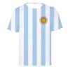 Mäns T-shirts Summer Argentina Football Men's T-shirt andningsbara överdimensionerade sportkläder Kort ärm Top the Eagle of Pampas 230601