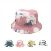 Stingy Brim Hats Fashion Summer Tie Dye Bucket Hat Visor Rainbow Color Men Women Cotton Flat Sun Fisherman Suncap Outdoor Sunsn Drop Dhe8X