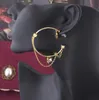 Nieuwe Mode Luxe Stud Oorbellen Ontwerper Voor Vrouwen Engagement Sieraden Gift Senior Bruiloft Kanaal Oorbel Gouden Oorbellen geen doos