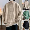 Heren Truien Temperament Trendy Loose Fit Geometrische Grafische Trui Superzachte Gebreide O-hals Streetwear