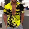 Herrskjorta sommar hawaiian skjorta grafisk skjorta aloha skjorta kokosnöt träd vriddown 3d tryck utomhus gata kort ärm knapp-down tryckkläder kläder mode mode