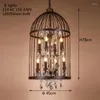 Chandeliers Retro Vintage Black Rust Wrought Iron Cage E14 Big French Empire Style Crystal Chandelier LED Lamp Hardware Lighting