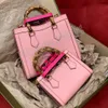 Дизайнер Diana Tote Bags Bamboo Harding Totes роскошные женщины двойные Jumbo G Mini Mini Mini Mini Mini Mini Mini Mini Mini Skensing Glack Glack Pink Bucket Средний крос