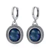 Hoop Huggie Exquis Élégant Ovale Naturel Kyanite 925 Boucles D'oreilles En Argent Sterling pour Femmes Gemmes Bijoux Fête Fiançailles Cadeau Hoop Boucles D'oreilles 230531