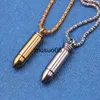 Pendant Necklaces Men Bullet shaped pendant Necklace punk Rock Hip-hop Rapper Jewelry for male J230601