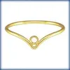 Högkvalitativ mode 14K Guldfyllda smycken Zirkon Chevron Rings for Women Gift Party
