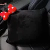 Nieuwe Leuke Cartoon Auto Kussen Red Dot Bow Universele Auto Hoofdsteun Nek Taille Ondersteuning Veiligheidsgordel Cover Auto Accessoires voor Vrouwen