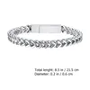 Charm Armbanden Zes Side Mill Rvs Bangle Hand Chain Kan Worden Geopend 21.5x0.6cm Persoonlijkheid Sieraden Zwart link Man