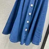 Röcke Designer High-End-Damen literarischer hoch taillierter Regenschirmrock A-Linie Denim XZJV