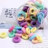 Pakiet akcesoriów do włosów 100 koreańskich gradientowy kolor szwu pierścień liny wysoki na rozciąganie cukierki