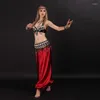 Стадия носить женские костюмы для живота Костюмы одежда Индия Женская танцовщица исполняет 3 кусок юбки для лифчика.