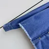 Blusas femininas camisas de grife de algodão tops femininos meninas jeans vintage crop top com letras bordadas passarela high end marca de luxo camisa de manga comprida wyx6