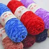 Przędza 100 g Chenille Feel Miękka wełna tęczowa blok z przędzy szydełkowej Dziecko dzianina grube DIY Velvet Sweter Hat Scalf P230601