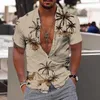 Men's Shirt Summer Hawaiian Shirt Graphic Shirt Aloha Shirt Coconut Tree Turndown Print Outdoor Street Short Sleeve Button-Down Print Clothing Apparel Fashion