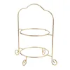 Plattor Metal Tiered Cake Servering Rack Stand för Home Party Decor Dessert Display eftermiddag Te Center Center