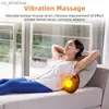 Electric Massage Pillow Vibrator Relaxation Shoulder Neck Back Body Heating Kneading Infrared Therapy for Shiatsu Neck Massager L230523