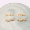 Earring stud High Quality Designer Gold Plated Letters Stud for Famous Women Full Pearl Earring Wedding Jewerlry