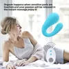 Massaggiatore Uovo vibrante a distanza senza fili Doppi motori Vibrazione a 10 frequenze Silicone impermeabile per adulti per coppie